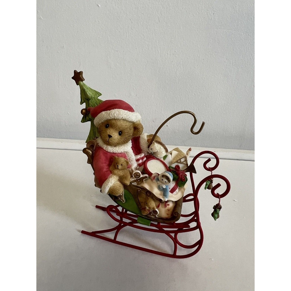 Cherished Teddies 118390 Nate "Santa's Sleigh Is On Its Way"